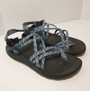 Chaco Z/X2 Cloud Sandal, Light Blue And Purple,‎ Women's Size 10, Outdoor Sports